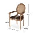 thumbnail image 6 of Noble House Huller French Wood Dining Chair, Set of 6, Brown, Natural, 6 of 8