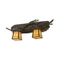 thumbnail image 3 of Meyda 145307 25 in. Pine Branch Valley View 2 Light Vanity Light, Cafe Noir & Bai, 3 of 5