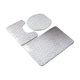 thumbnail image 1 of Juego de alfombras de baño, 3 piezas, alfombrilla de baño para baño, alfombra de inodoro contorneada, cubierta de tapa de inodoro, alfombra de suelo a violeta claro Soledad Alfombra de baño, 1 of 9