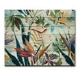 thumbnail image 3 of Designart 'VIntage Tropical Flowers I' Tropical Print on Natural Pine Wood, 3 of 5
