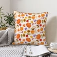 thumbnail image 4 of KLL Autumn Plants Decorative Throw Pillow Covers Velvet Soft for Couch Sofa Bedroom Living Room Outdoor (No pillow core)- 20"x20", 4 of 5