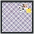 thumbnail image 2 of PinPix 16x16 Custom Cork Bulletin Board Argyle Lilac Poster Board Has a Fabric Style Canvas Finish, Framed in Argyle Lilac, by ArtToFrames (PinPix-639), 2 of 6