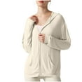 thumbnail image 3 of AnuYalue Womens Lightweight Hoodies Full Zip Sun Protection Jacket Summer Long Sleeve Hooded Tops, 3 of 8