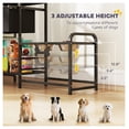 thumbnail image 5 of Dog Bowl Stand with Toy Storage, 3 Height Adjustable Elevated Dog Bowls, 2 Feeding Stations, Stainless Steel Pet Feeder for Large & Small Dogs, Black, 5 of 6