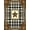 Brown Ivory Black, Pattern 4, variant on ODIKA Farmhouse Plaid Vintage Border Retro Panel Motif Plank Frame Door Flowing Pet Friendly & Kids Safe Play for Playroom, Bedroom, Reading Nook