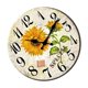 thumbnail image 3 of Reloj de pared redondo de madera con estampado floral de 34 cm para el hogar, la oficina o la biblioteca. UN, 3 of 5