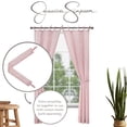 thumbnail image 6 of Nora Embroidery Sheer Tie Top Window Curtains with Tiebacks, Blush Pink, 38x84, 6 of 13