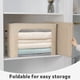 thumbnail image 5 of Paquete de 2 contenedores de almacenamiento con ventana transparente, cajas de almacenamiento de tela plegables grandes para ropa, caja organizadora apilable con asas de transporte (beige, 19,7 x 15,7, 5 of 5