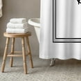 thumbnail image 3 of Creative Products Classic White Monogrammed Shower Curtain - Q, 3 of 7