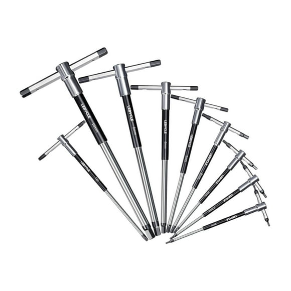 Herramientas con mango en T deslizante, juego de llaves Allen hexagonales de 2 mm a 8 mm y herramientas manuales portátiles T25, funda giratoria para