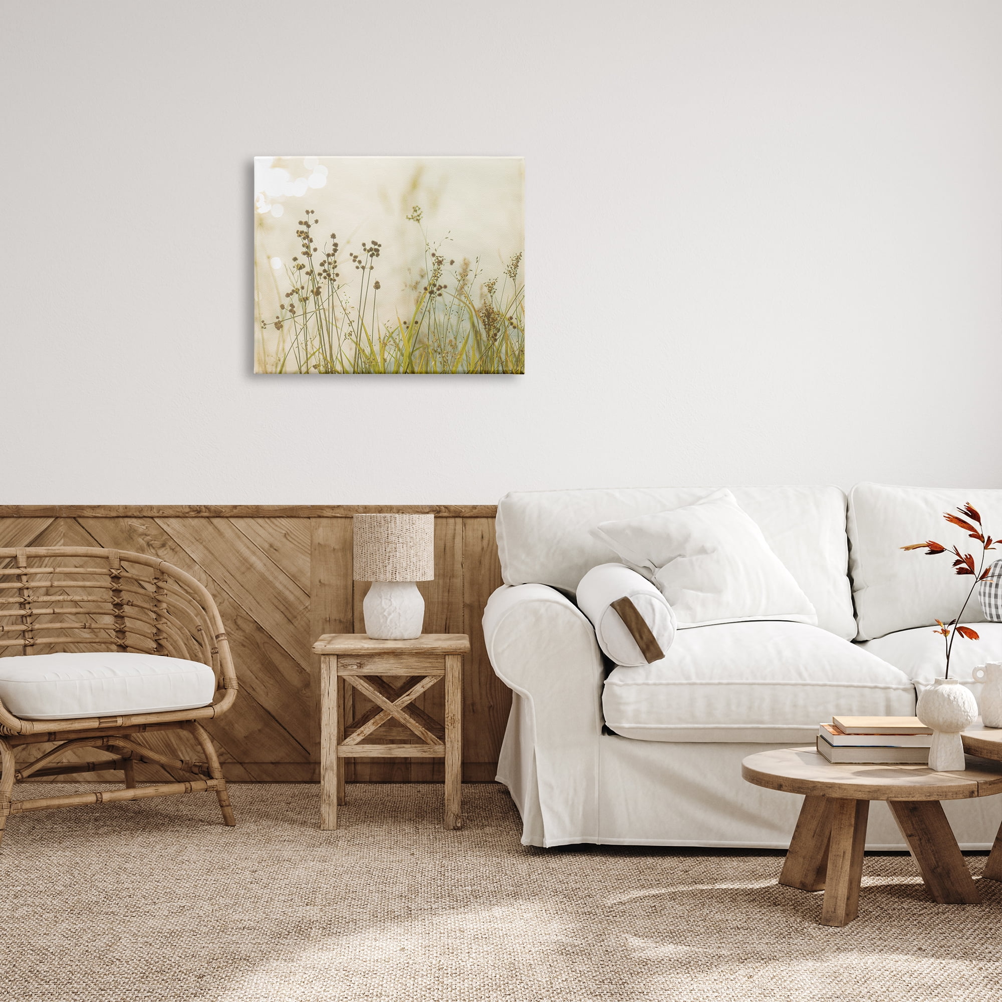 Stupell Industries Rural Country Grasses Botanical & Floral Photography Gallery Wrapped Canvas Print Wall Art, 30 x 24