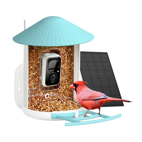 Comedero inteligente para pájaros NETVUE de Birdfy con cámara y panel solar