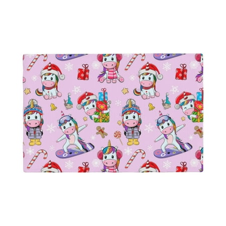 

Placemats Set of 6 Christmas horse Place mats for Dining Table Indoor/Outdoor Cute Heat Resistant Washable Table Mats(18 x 12 )