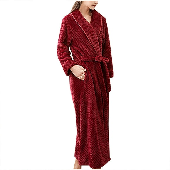 Peignoirs pour Femmes et Hommes Long Peignoir en Molleton Peluche Super Chaud Doux Confortable Épais Peignoir Unisexe en Velours pour l'Hiver
