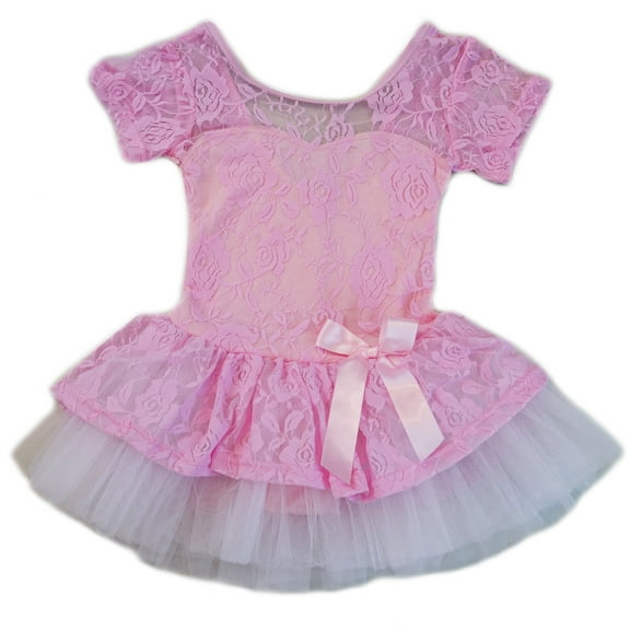 Wenchoice Pink Lace Bow-Accent Ballet Dress - Infant, Toddler & Girls S(1Y-2Y)