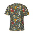thumbnail image 6 of Vsdgher Cute Animal Forest Print Men's Dry Fit Mesh Athletic Shirts Moisture Wicking Tennis T-Shirt Tops, 6 of 9