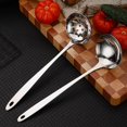 thumbnail image 1 of Juego de 2 cucharones para sopa Cucharón para desnatada - cucharón para sopa Cucharón para sopa de acero inoxidable Cucharón para desnatada Pequeño (30 x 8,5 cm), 1 of 1