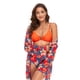 thumbnail image 2 of Cismea - Traje de BañO para Mujer, Estampado, 3 Piezas, Cintura Alta, Bikini, Maxi（Anaranjado） Cismea bañador, 2 of 2