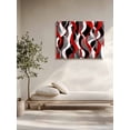 thumbnail image 5 of Red Stripe Wall Art for Living Room,Canvas Picture Wall Decor for Bathroom Bedroom,Grey White Ombre Geometric Modern Abstract Painting Artwork for Office Kitchen Hallway Dining Room Decor 24"x32", 5 of 8