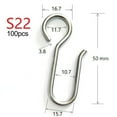 thumbnail image 3 of AFQH Stainless Steel Curtain Hooks - 100pcs for Stylish Home Décor!, 3 of 6