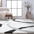 thumbnail image 7 of Uptown Shag Contemporary Shag Thick White and Silver Indoor Area Rug, 6.7' x 9', 7 of 7