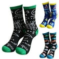 thumbnail image 5 of TINYSOME Unisex Novelty Funny Saying Cotton Crew Socks Colorful Books Science Math Pattern Letters Contrast Color Hosiery Gifts, 5 of 21