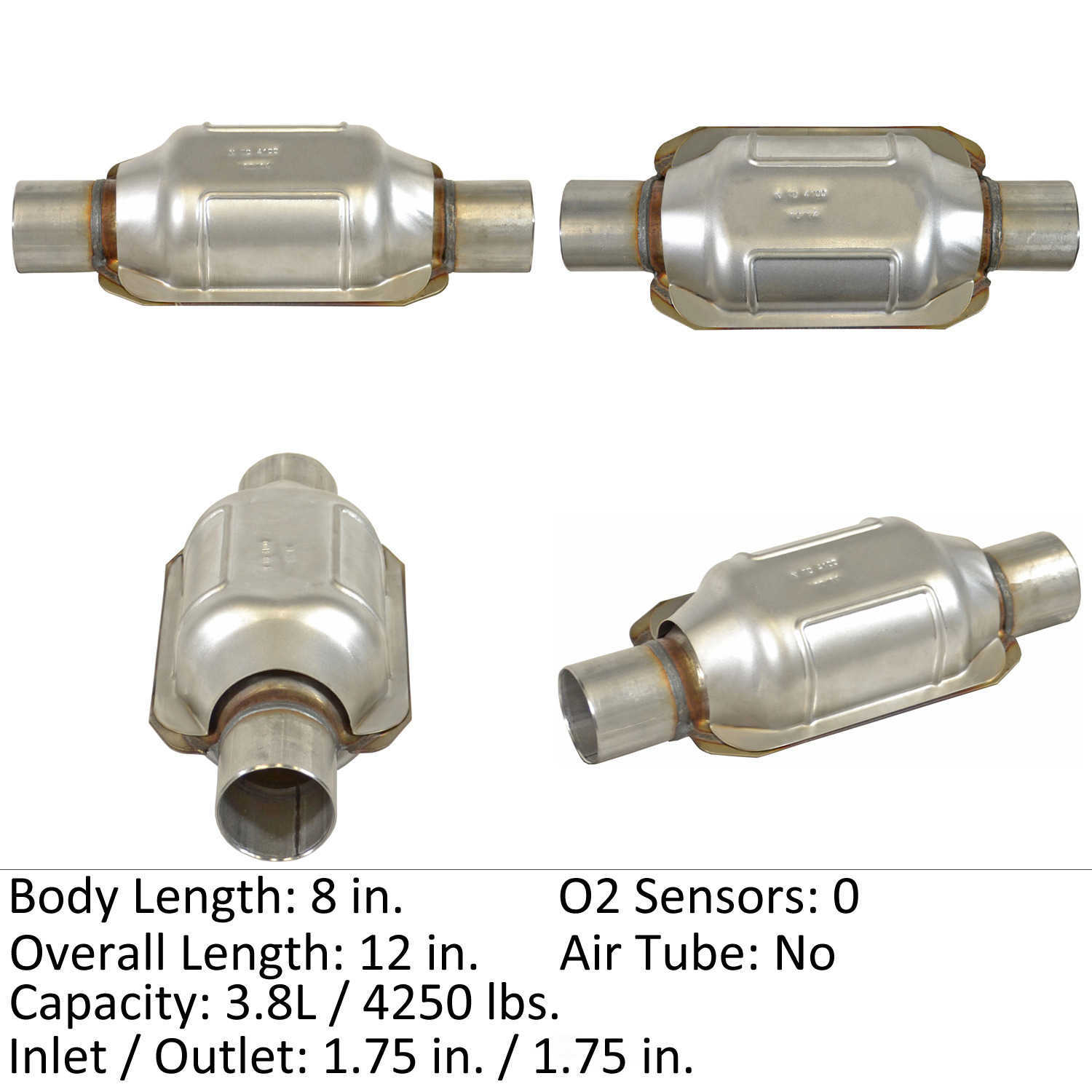 Fits/For Eastern Catalytic Catalytic Converter Universal P/N:70246 Fits select: 1975-1980 DODGE VAN, 1990-1993 SUBARU LOYALE