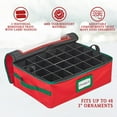 thumbnail image 2 of Hold N' Storage Underbed Christmas Ornament Storage Container Box Fits Up to 48-3”, Red, 2 of 9