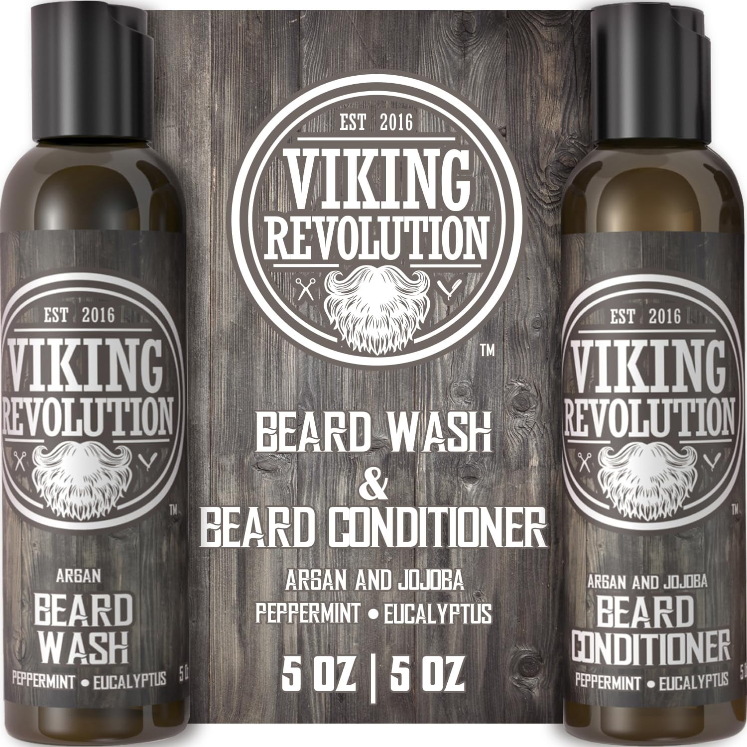 Viking Revolution Beard Wash & Conditioner Set, 5 oz photo 1