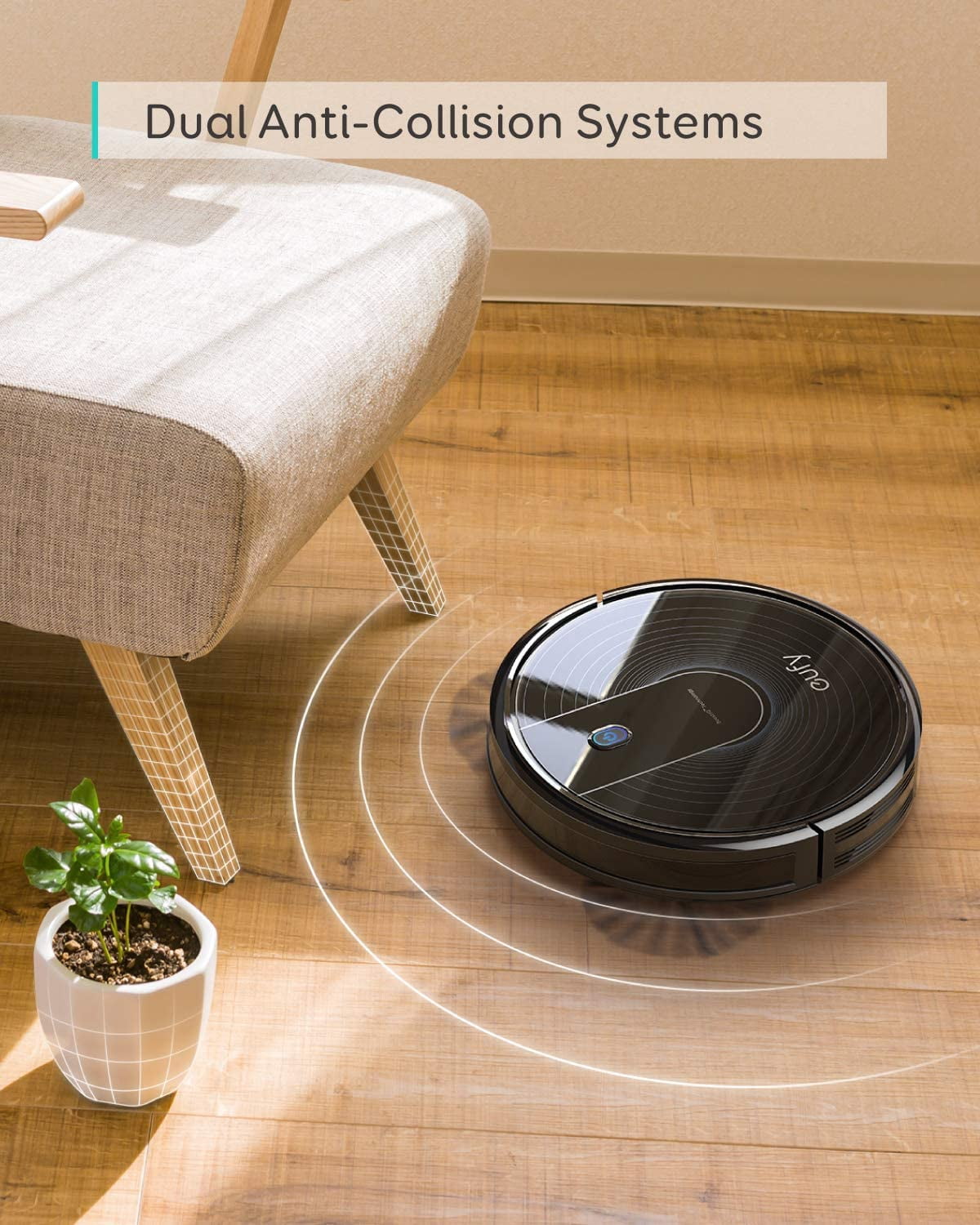 Anker eufy BoostIQ RoboVac 11S Plus, Upgraded, Super-Thin, 1500Pa Strong Suction, Quiet, Self-Charging Robotic Vacuum Cleaner, Cleans Hard Floors to Medium-Pile Carpets, Black