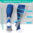 thumbnail image 3 of Adult Women Breathable Rugby Socks Nylon Nursing Stockings Sports Socks Cycling Socks Running Socks Compression Socks BLUE XXL, 3 of 8