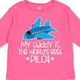 thumbnail image 4 of Inktastic Daddy is Worlds Best Pilot Airplane Childs Boys or Girls Long Sleeve Toddler T-Shirt, 4 of 5