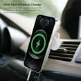 thumbnail image 3 of iHome Magnetic Wireless Charging Air Vent Car Mount, 10W, Compatible with MagSafe Cases (White), 3 of 7