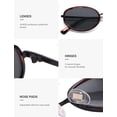 thumbnail image 4 of Lentes de Sol SOJOS de Moda Ovalados Redondos Polarizados SJ1248 Carey, 4 of 5