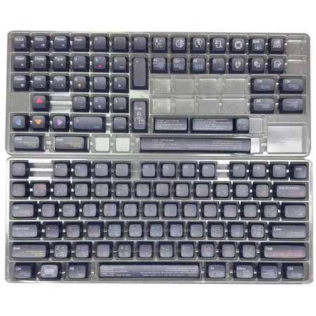 DA Profile PBT Keycaps Set for Programmers Heat Sublimated Black Finish Mechanical Keyboard Keycaps 128PCS