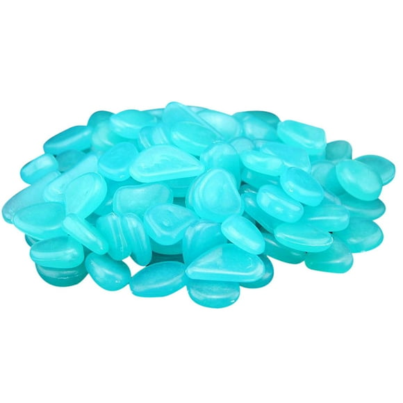 150Pcs Glow in Dark Pebbles Stone Home Garden Walkway Aquarium Fish Tank Small Decorative Pebbles