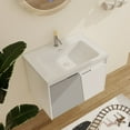 thumbnail image 2 of Malwee  24"/28" Floating Bathroom Vanity, Wall Mounted Bathroom Vanity with Ceramic Sink and Soft Close Door 27.8"×18.5"×20.7", 2 of 5