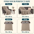 thumbnail image 6 of PAVILIA Soft Lightweight Fleece Throw Blanket for Couch Sofa, Taupe, 50x60, 6 of 8