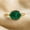 Rose Plated, variant on Solitaire Oval Cut Emerald Ring, Nature Inspired Ring, Thin Band Ring, Half Bezel Set Ring, September Birthstone Ring, Engagement Ring, Minimalist Ring