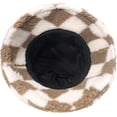 thumbnail image 5 of CoCopeaunts Mens Bucket Hat Europe American Style Winter Warm Geometry Diamond Plaid Fisherman Cap Lamb Wool Basin Cap for Women, 5 of 8