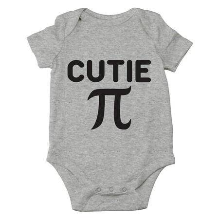 

AW Fashions Cutie Pie - Math Parody Cute Novelty Funny Infant One-piece Baby Bodysuit (Newborn Sports Grey)