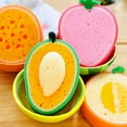 thumbnail image 2 of Grandest Birch 5PCS Kitchen Tool Lovely Fruit Dish Washing Cleaning Cloth Gadget Sponge Scouring, 2 of 7