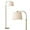 Gold, variant on 62" Gold Floor Lamp for Living Rooms Tall Arc Standing Lamps for Bedrooms Industrial Corner Nursery Girls Kid Vintage Mid-Century Modern Reading Light Office Antique Brass Shade Lantern
