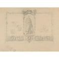 thumbnail image 2 of Józef Simmler 24x19 Black Ornate Framed Double Matted Museum Art Print Titled: Design of a Vignette for a Publishing House (1858), 2 of 5