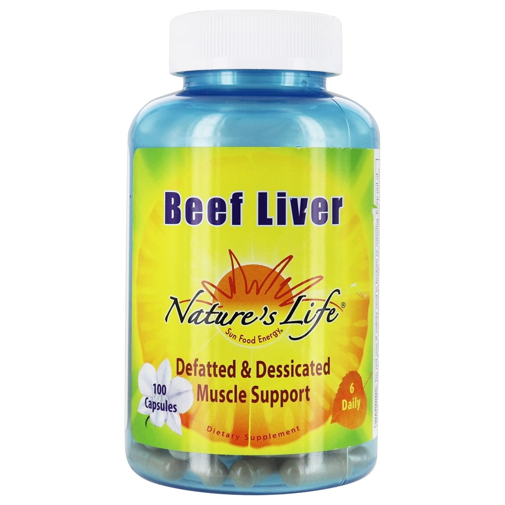Nature's Life Desiccated Beef Liver 1500mg From Defatted Argentine Cattle Naturally