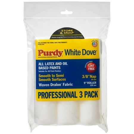 Purdy WhiteDove Roller Cover, 9 in. x 3/8 in., 3 count