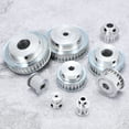 thumbnail image 4 of Uxcell 2 Pcs Polea de Aluminio, Rueda de Correa de Temporización Síncrona de 15 Dientes con Agujero de 8mm, Paso de 5.08mm, Ancho de Ranura de 11mm para Correa, Máquina CNC, Impresora 3D, 4 of 5