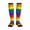 3 Black, variant on Gay Pride Flag Rainbow Compression Socks for Women Men Circulation Graduated Supports Socks for Running Athletic Sports