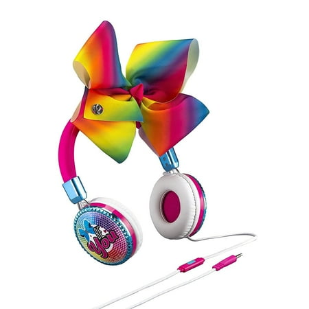 eKids - JoJo Siwa Wired On-Ear Headphones - White/Blue/Yellow/Green/Pink
