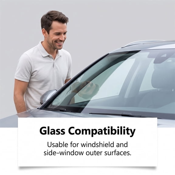 Car Glass Oil Film Cleaner Brush Windshield Cleaning Tool Spot Cleaner Streak-Free Wiper Visibility Cleaner for Windows Mirrors Driving 3.4 fl oz